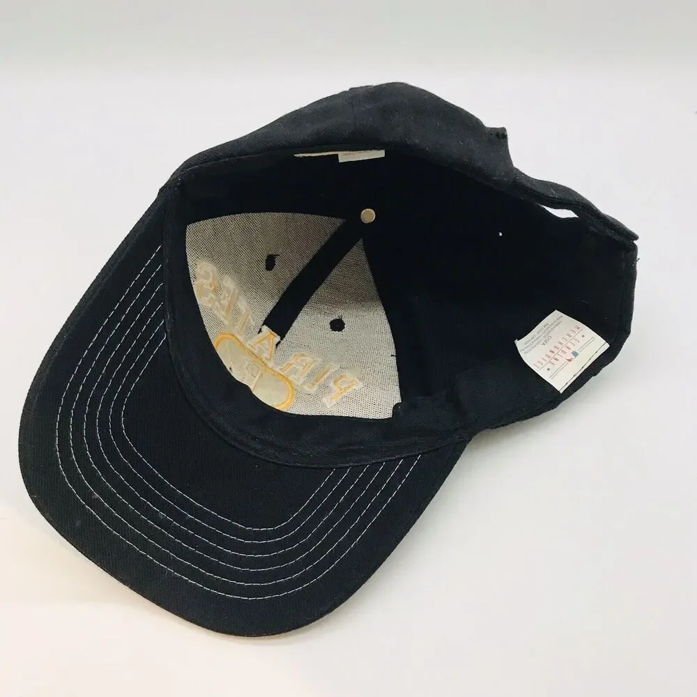 Pittsburgh Pirates MLB Logo Baseball Cap Fan Favorite Black Gold Strapback Hat